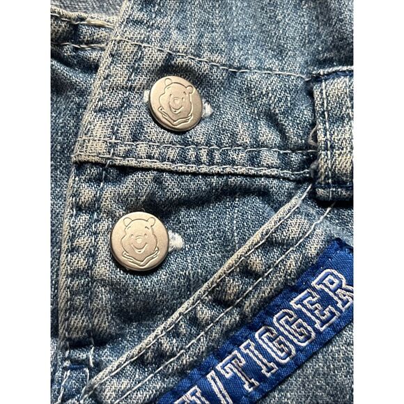 Vintage Embroidered Winnie The Pooh Tigger Overalls 18M Denim Football 68 - Picture 10 of 11